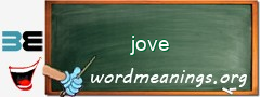 WordMeaning blackboard for jove